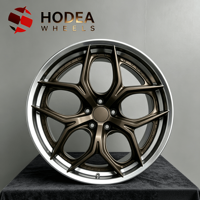 Jantes forgées à deux pièces avec verrouillage arrière de 18/19/20/21/22 pouces pour Ferrari BMW Tesla, jantes concaves profondes en bronze mat personnalisées pour GM Ford Dodge