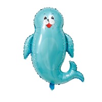 Ballons animaux marins en papier d'aluminium de couleur bleue, ballons en feuille de requin pour décoration de fête d'anniversaire de l'océan