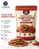 Gedroogde hagedoornreepjes snack, klaar om te eten, 12 maanden houdbaarheid, OEM, private label, groothandel, foodservice, bulk levering