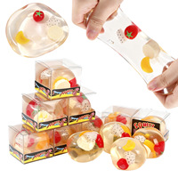 Jouets Squishy de Noël en Gros, Mini Balles de Fruits à Rebond Lent, Jouets Anti-Stress à Presser, Cadeaux de Noël