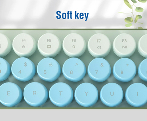 New Release Retro Typewriter Office <b>Keyboard</b> 2.4ghz Wireless Dual Mode <b>Usb</b> Type-c Interface Split Style Waterproof Touchpad for - Product Image 6
