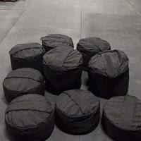 Sac de sable de musculation robuste en Cordura 1050D de 100 lb avec logo personnalisé, hauteur réglable et fermeture éclair pour exercices de fitness