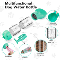 Offre Spéciale mangeoire Portable 4 en 1 pour voyage en plein air, bol pour chien et chat, bouteille d'eau pour chien avec récipient à nourriture