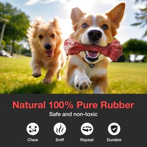 Juguete de Goma para Perros Mordedores Agresivos, Juguete Interactivo para Limpiar los Dientes de las Mascotas, Ultra Duradero, No Tóxico, Top Ventas - Product Image 2