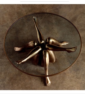 Mesa de Centro de Diseño Único Billionplus Factory, Estilo Nórdico con Acabado Dorado para Sala de Estar, Comedor y Hogar - Product Image 5