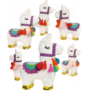 Centres de table <span class=keywords><strong>Pinata</strong></span> avec âne arc-en-ciel de 16 pouces, ornements Cinco De Mayo pour décoration de fête d'anniversaire à thème mexicain - Product Image 2