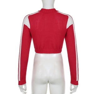 Nueva primavera 2024, Jersey informal para mujer, suéter de punto, cárdigan de manga larga con estampado, Tops cortos, Suéteres, suéter cálido - Product Image 6
