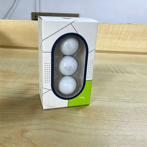 Boîte d'emballage en carton pliable personnalisée avec logo pour balles de golf, lot de 3, pour la vente au détail et les cadeaux - Product Image 2