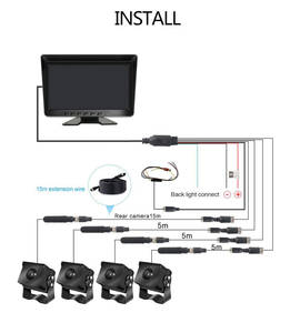 Ego Oem 10.1Inch 4 Cams 360 Graden Bird View Truck <span class=keywords><strong>Cam</strong></span> Met Ahd 720P Opname Camer Truck Video recorder - Product Image 6