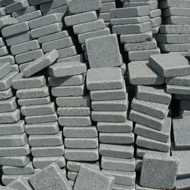 G654 Black Granite Cobblestone Outdoor Pavers Driveway Cheap Paving Stone White Floor Tiles Modern Exterior Polished Top Grade