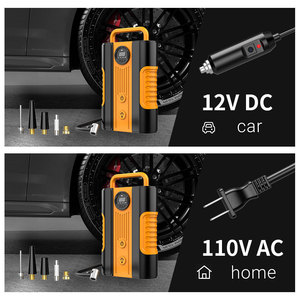 เครื่องสูบลมยางรถยนต์แบบพกพา 12V DC 110V AC พร้อมหน้าจอแสดงผลดิจิตอล LED - Product Image 3
