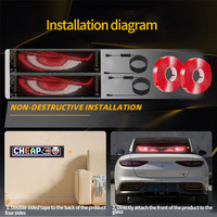 16*64 2 PCS Control Remoto DIY LED Ojos de Diablo Animados por App para Parabrisas de Coche, Luz Indicadora Brillante para Coches y Camiones