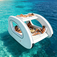 Yacht de fête gonflable de luxe, bateau gonflable électrique portable avec plancher antidérapant pour les vacances à la plage et en station balnéaire