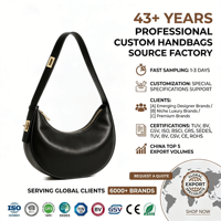 Bolso Hobo Negro para Mujer, Bolso de Mano de Cuero PU, Bolso de Hombro Minimalista en Forma de Media Luna, Bolso Chic para Uso Diario, Personalizable OEM