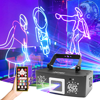 Projecteur de lumière laser DJ disco animé 3D à 256 motifs, télécommande, contrôle sonore, 34CH DMX 95 CRI, bar, KTV, YSH