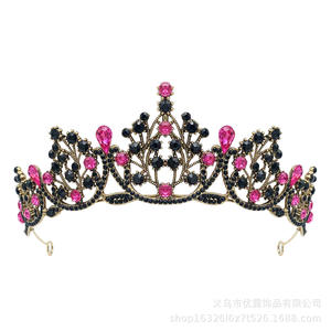 Mariée couronne diadème goutte femme 18 adulte princesse concours de beauté couronne mariage voile <span class=keywords><strong>cheveux</strong></span> <span class=keywords><strong>accessoires</strong></span> nouveau style - Product Image 5