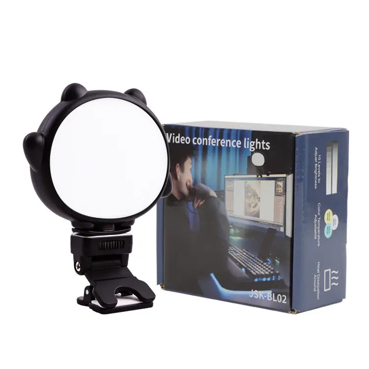 Luce Video a Led 3000-6500k Kit di luci per videoconferenze con lampada di riempimento Selfie per Video in Streaming Live