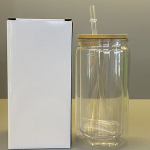Gobelet de voyage en verre borosilicate à double paroi de 16 oz avec poignée, couvercle à paille, sans BPA, compatible lave-vaisselle, pour café, vente en gros - Product Image 5