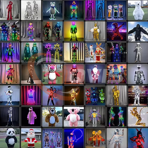 Couleur intelligente Pixels lumières LED Robot Cosplay Costume vêtements lumineux échasses marcheur Costume pour scène danse Performance - Product Image 4