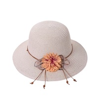 Petit chapeau de paille à fleurs fraîches personnalisé pour femmes en gros pour l'été Pare-soleil pliable à larges bords pour la pêche Usage décontracté