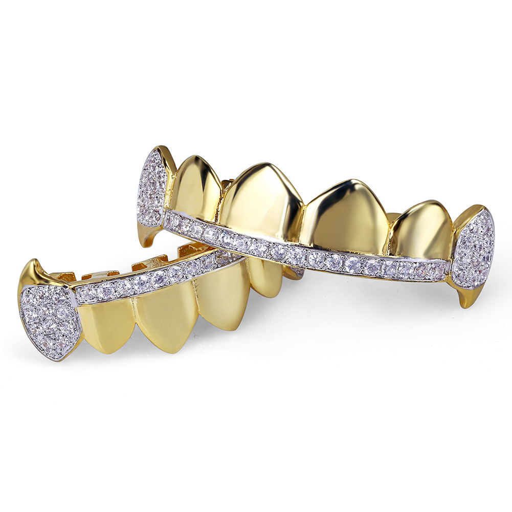 Unisex Ice Crystal Teeth Grill - Punk Style Hip Hop Rapper
