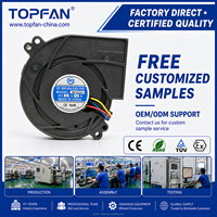Ventilateur soufflant DC 9733 97x97x33mm, roulement à billes 8200 tr/min, souffleur centrifuge étanche, option de tension 12V 24V