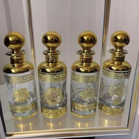Botol Parfum Kaca Silinder Aromaterapi Berlapis Emas 200ml Gaya Dubai Grosir
