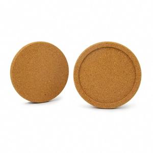 Sous-verres écologiques en liège vierges de 5 pouces, ronds, imprimables, avec rebord, vente en gros à prix abordable - Product Image 6