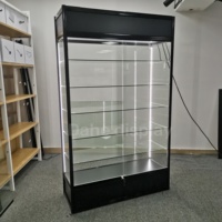 Vitrine murale avec lumière LED Vitrine en verre Offre Spéciale Vitrine de magasin de fumée Vitrine avec porte en verre