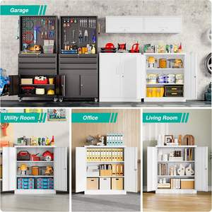 Armoire à dossiers moderne en acier à 2 tiroirs, rangement en fer réglable pour le bureau et la maison, pour une utilisation dans le salon - Product Image 3