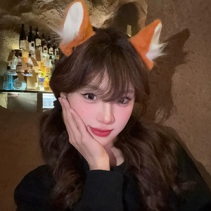 여성 소녀들을 위한 도매 귀여운 털복숭이 여우 귀 머리띠 플러시 고양이 귀 헤어밴드 코스프레 파티 카와이 부드러운 헤어 액세서리 - Product Image 5