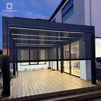 Pérgola Bioclimática Personalizada de 3x4, 4x6 con Puertas de Vidrio para Exteriores, Ideal para Vivir al Aire Libre Durante Todo el Año