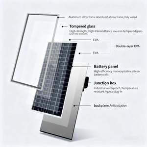 Heimgebrauch PERC Solarpanels ystem 550W Max. Leistung Halb zelle IBC Typ Doppel glas Bifacial für Solarenergie - Product Image 6