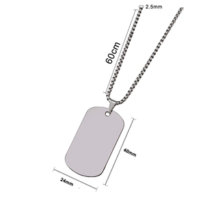 Collar de Acero Inoxidable al por Mayor de Fábrica, Grabado Láser, Impresión a Color, Material en Blanco, Colgante de Acero de Titanio - Product Image 2