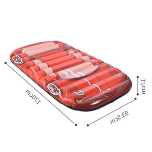 <b>Inflatable</b> Water Float Sports <b>Car</b> Red PVC Children Swimming Float Bed 170x93.5x17cm - Product Image 1