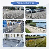 Barrière temporaire de contrôle des foules en métal recouvert de PVC pour événements et concerts, clôture de chantier, hauteur de 6 pieds, tailles personnalisées