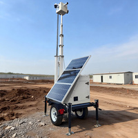 Remolque de Seguridad Solar Resistente a la Intemperie con Opción de Rotación de 360° °   Sistema de Alarma con Cámara PTZ para Seguridad de Eventos