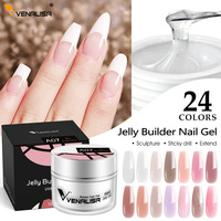 Nouveau Gel de Construction pour Ongles Venalisa, Design d'Art Ongulaire, 15ml 30ml 50ml, 24 Couleurs, Gel de Construction Dur Camouflage LED