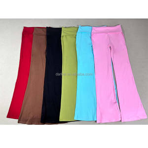 เสื้อแขนยาวสีบล็อกและกางเกงทรงบานแบบพับได้ ชุดลำลองสำหรับผู้หญิงพร้อมที่คาดผมเพื่อความสบายที่บ้านในฤดูหนาว - Product Image 4