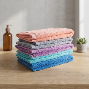 Toalla de Mano Absorbente de Algodón, Color Sólido, Tejido de Rizo - Product Image 2