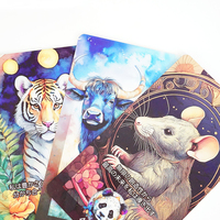 Jeu de cartes Oracle personnalisées en papier d'art 60 éléments divertissants avec boîte magnétique pour sports de loisirs en intérieur