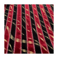 Tissu en velours lurex bicolore extensible dans quatre sens en polyester et élasthanne avec effet d'ondulation d'eau pour vêtements, chaussures et accessoires