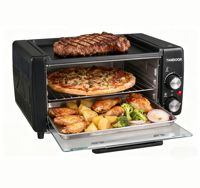 Four Tandoor de style nouveau avec poêle à frire amovible 2100W à cuisson rapide Roti, pain naan, pizza, Chapati, Manakish, Lahmacun