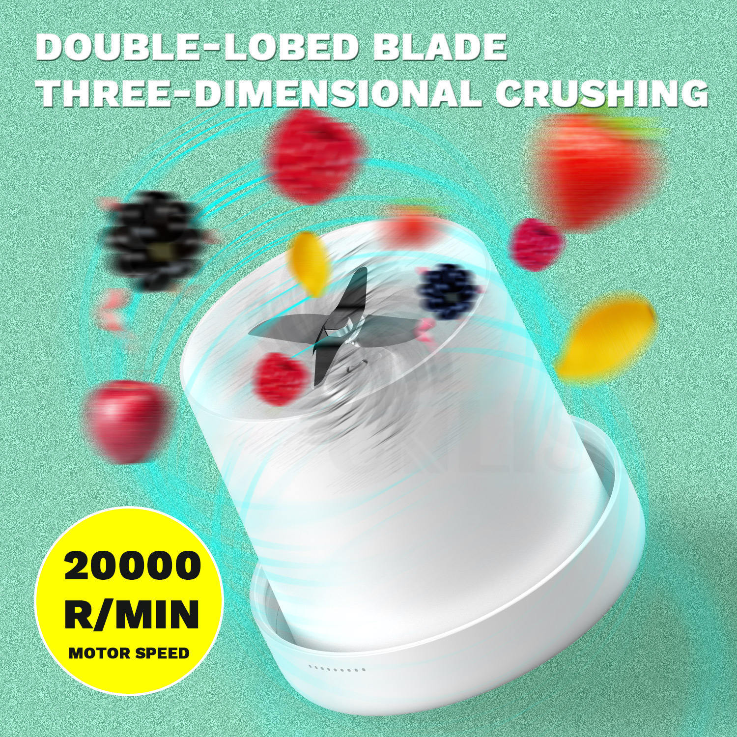 USB Portable Juicer Customized Color 350ml Smoothie Blender with 6 Blades Blender Juicer Portable Battery Blender · image 3