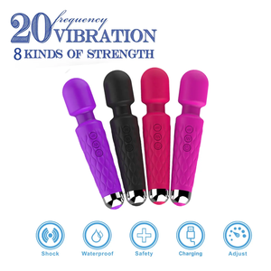 Venta caliente potente vibrador femenino varita masajeador 20 modos y 8 velocidades varita masajeador estimulador de clítoris juguete sexual juguetes sexuales para adultos - Product Image 2