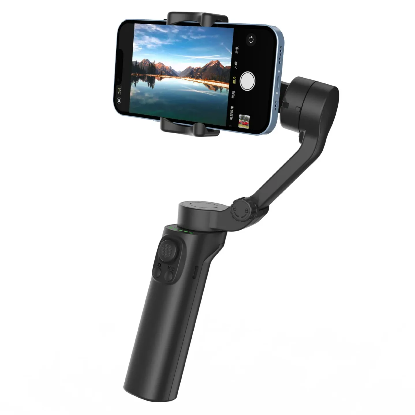 Pieghevole 3 assi palmare gimbal selfie stick stabilizzatori treppiede per Smartphone gimble per stabilizzatore mobile da attaccare al tavolo