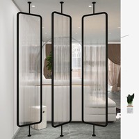 Cloison de séparation en verre trempé en acier inoxydable trempé, style nordique personnalisé de luxe Changhong, décoration de salon