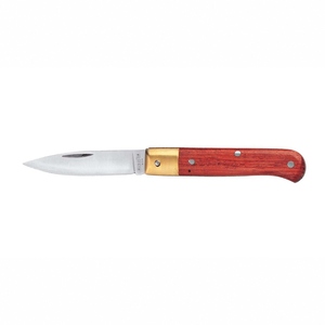 Couteau pliant Ausonia 16 cm avec manche en bois, format poche, tactique, de survie, fabriqué en Italie - Product Image 1