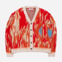 Cardigan en tricot de luxe pour homme, chaud et épais, style hip-hop, veste d'extérieur tricotée pour le quotidien, col en V doux et moelleux, pull en tricot tendance