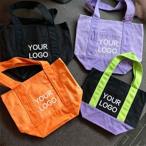 Sac fourre-tout en toile personnalisé de grande capacité (12 oz) en tissu de coton épais avec logo sur mesure pour les cafés - Vente en gros promotionnelle - Product Image 1